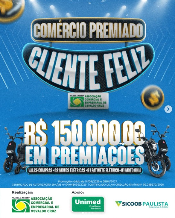 ACEOC realiza 4º sorteio da campanha ‘Comércio Premiado – Cliente Feliz’