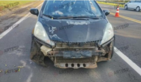 Tombamento de carreta com carga de soja interdita pista da SP-294 em ParapuÃ£