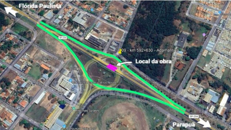 Obras no trevo de Adamantina interditam faixas da SP-294 a partir desta quarta-feira (9)