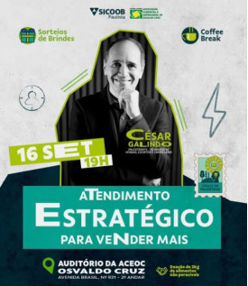ACEOC realiza palestra sobre vendas com o palestrante Cesar Galindo