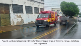 Idosa de 85 anos Ã© atropelada na faixa de pedestres na Rua Caingangs, em TupÃ£