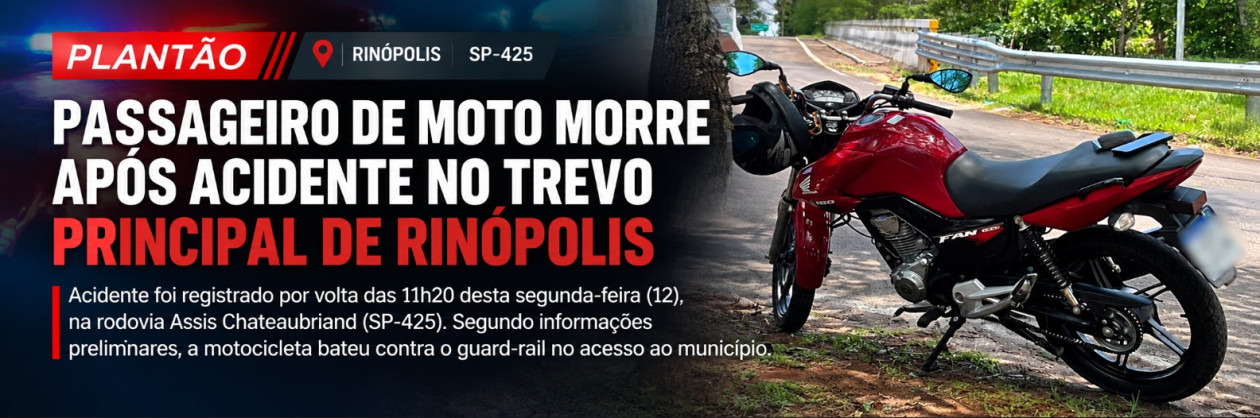 Acidente com morte Ã© registrado no trevo de RinÃ³polis