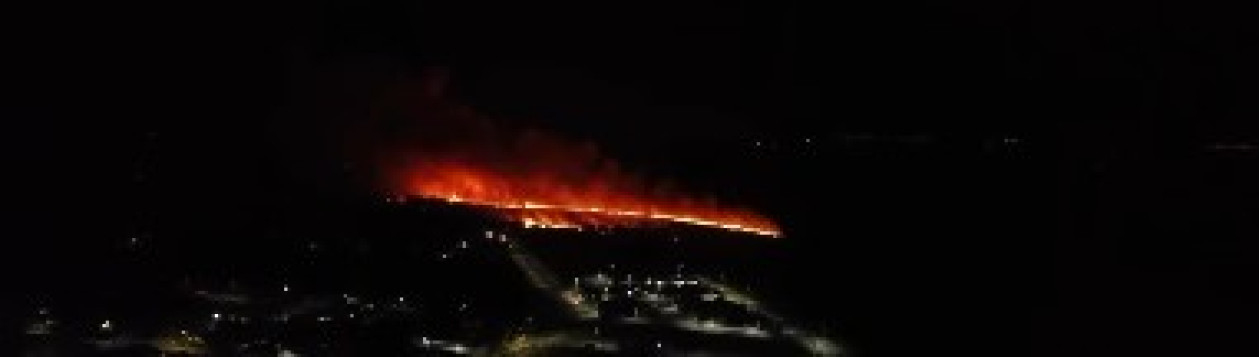 Corpo de Bombeiros de Osvaldo Cruz atende ocorrÃªncia de incÃªndio em canavial em Sagres