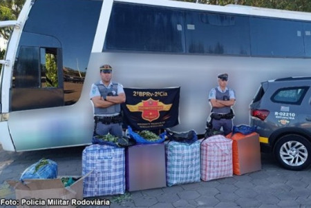 PolÃ­cia RodoviÃ¡ria apreende mais de 130 kg de folhas de coca com passageira de Ã´nibus em rodovia da regiÃ£o