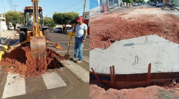 Obras alteram trânsito em Osvaldo Cruz e exigem atenção redobrada de motoristas