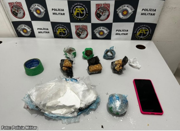 Força Tática prende homem com mais de 1 quilo de drogas avaliadas em R$ 75 mil em Herculândia
