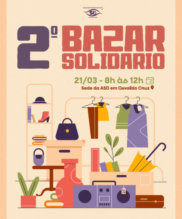 Associação Síndrome de Down de Osvaldo Cruz realiza 2º Bazar Solidário neste sábado