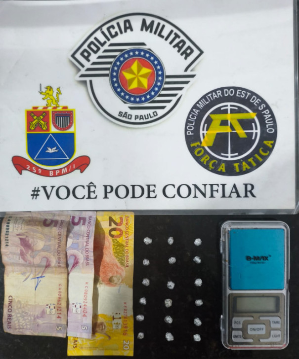 Força Tática da PM prende homem por envolvimento com entorpecentes, em Osvaldo Cruz