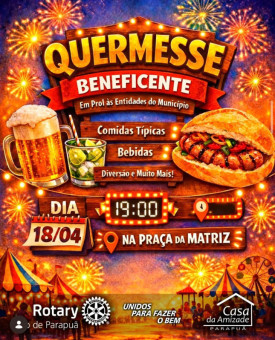 ParapuÃ£ realiza tradicional quermesse beneficente neste sÃ¡bado (18)