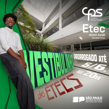 InscriÃ§Ãµes para o Vestibulinho do 2Âº semestre de 2026 da Etec Amim Jundi foram prorrogadas 