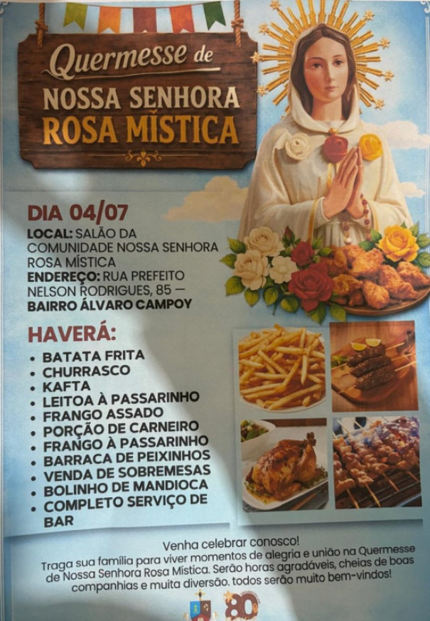Comunidade de Nossa Senhora Rosa Mística de Osvaldo Cruz realiza tradicional Quermesse 