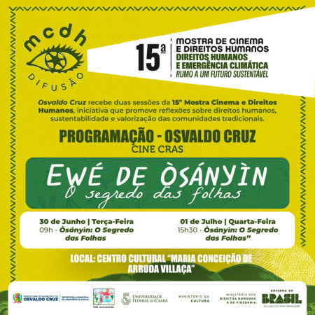 Osvaldo Cruz recebe sessÃµes da 15Âª Mostra Cinema e Direitos Humanos
