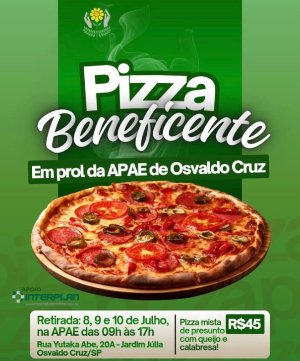 APAE de Osvaldo Cruz realiza mais uma edição da Pizza Apaeana