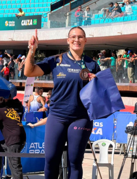 ApÃ³s anos de lesÃµes e cirurgias, Eloah Caetano Scramin Ã© bronze no TrofÃ©u Brasil de Atletismo