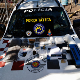 ForÃ§a TÃ¡tica da PM prende homem por trÃ¡fico de drogas em Osvaldo Cruz