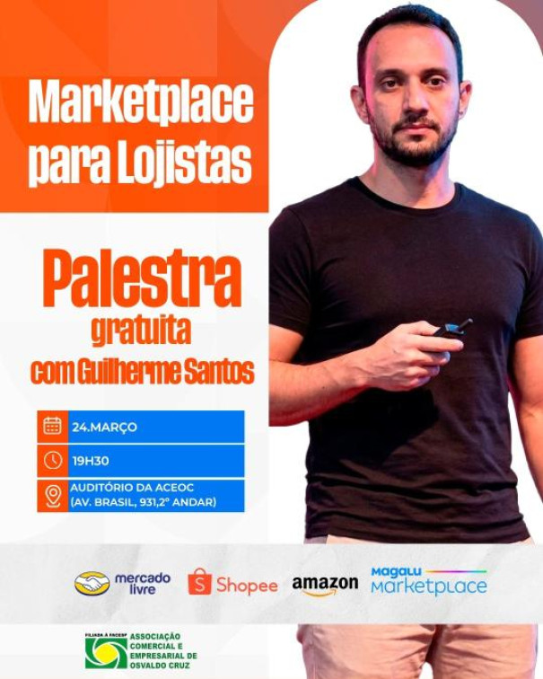 ACEOC promove palestra sobre implantação de Marketplaces para empresários de Osvaldo Cruz
