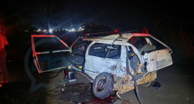 CrianÃ§a morre e quatro pessoas ficam feridas em acidente em Vicinal de Queiroz