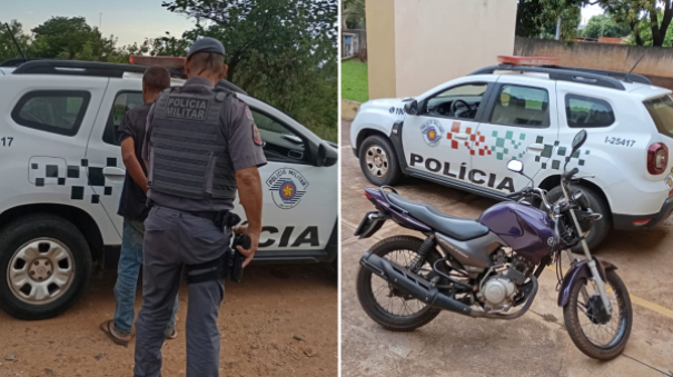 Moto furtada em Adamantina é recuperada pela PM em Panorama