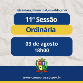 CÃ¢mara Municipal de Osvaldo Cruz prepara retorno das SessÃµes OrdinÃ¡rias 