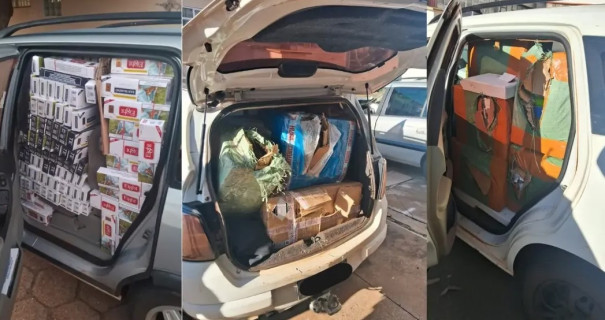 Carga de cigarros e mercadorias oriundas do Paraguai é apreendida em Presidente Epitácio