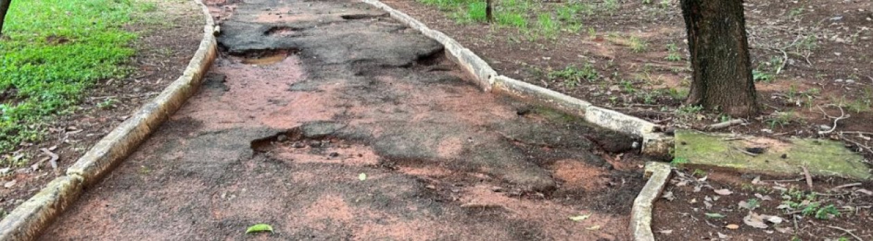 VocÃª RepÃ³rter: Moradores do Vale do Sol pedem melhorias na pista de caminhada e na limpeza pÃºblica