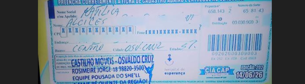 Morador de Osvaldo Cruz ganha mais R$ 15 mil em TÃ­tulo de CapitalizaÃ§Ã£o, dois meses depois de ganhar R$ 250 mil