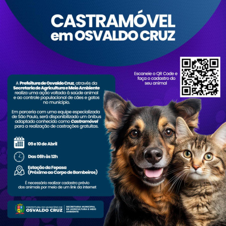 Osvaldo Cruz recebe CastramÃ³vel nesta semana; Saiba como participar gratuitamente