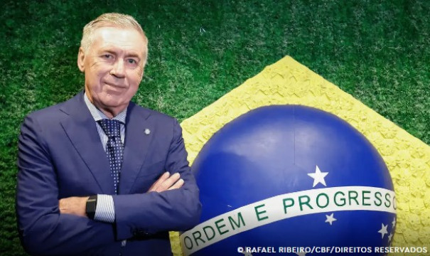 CBF anuncia ampliação de contrato com técnico Carlo Ancelotti