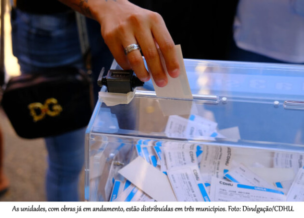 CDHU abre inscrições para sorteio de 99 moradias em três cidades da região