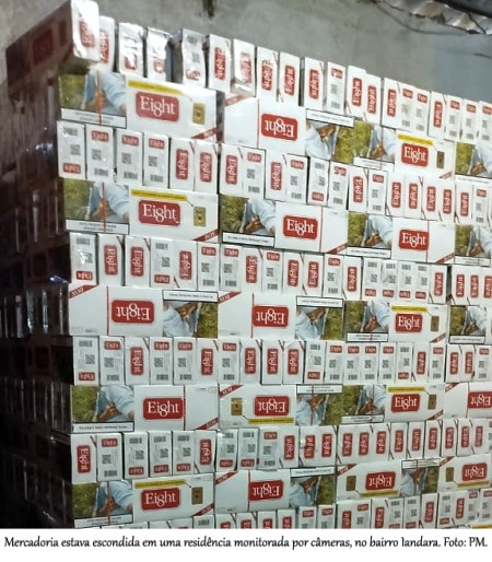 PolÃ­cia encontra depÃ³sito em Dracena com 15 mil pacotes de cigarros contrabandeados avaliados em R$ 750 mil