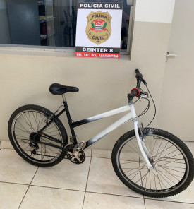 PolÃ­cia Civil recupera bicicleta furtada em Osvaldo Cruz