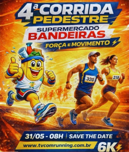 4Âª ediÃ§Ã£o da Corrida e Caminhada Supermercado Bandeiras acontece em maio em Osvaldo Cruz