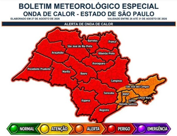 Zona de perigo: onda de calor chega à região de Presidente Prudente e Defesa Civil alerta para risco de incêndios