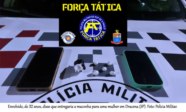 Dupla é presa por tráfico de drogas após abordagem na Rodovia SP-294, em Junqueirópolis