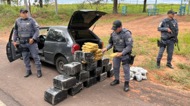 AÃ§Ã£o conjunta provoca prejuÃ­zo de R$ 1 milhÃ£o ao crime organizado com apreensÃ£o de mais de 260kg de drogas em Pirapozinho