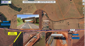 Obras de duplicaÃ§Ã£o interditam acesso da Rodovia Prefeito Homero Severo Lins