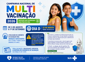 SaÃºde de Osvaldo Cruz realiza âDia Dâ da campanha de MultivacinaÃ§Ã£o neste sÃ¡bado (22)