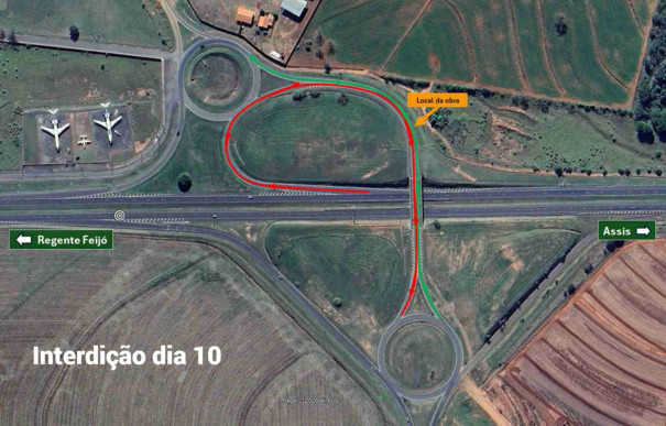 Obras de manutenção do pavimento interditam duas alças de dispositivo na Rodovia Raposo Tavares