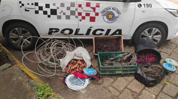 Polícia Militar apreende fios furtados e registra flagrante de receptação em Adamantina
