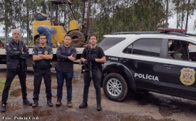 PolÃ­cia Civil de Iacri apreende empilhadeira avaliada em mais de R$ 100 mil