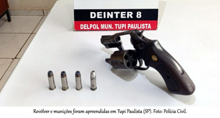 Idoso Ã© detido e arma de fogo apreendida durante investigaÃ§Ã£o por ameaÃ§a, em Tupi Paulista