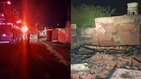 IncÃªndio destrÃ³i residÃªncia na Rua MaracanÃ£, na Vila LÃ­der, em Presidente Prudente