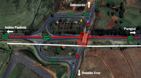 InterdiÃ§Ã£o de viaduto na SP-294 altera acesso entre Osvaldo Cruz e SalmourÃ£o a partir desta quinta