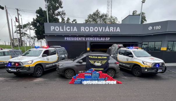 Homem é preso em flagrante com 264kg de maconha e 5,6kg de dry em Presidente Venceslau