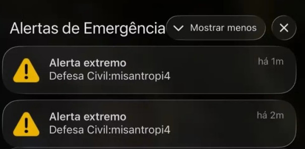 Alerta extremo falso da Defesa Civil: veja o que se sabe e o que ainda falta esclarecer
