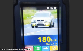 Motorista Ã© flagrado a 180 km/h na SP-294 em FlÃ³rida Paulista
