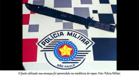 Homem Ã© preso apÃ³s ameaÃ§ar ex-companheira e filhas com facÃ£o em PaulicÃ©ia