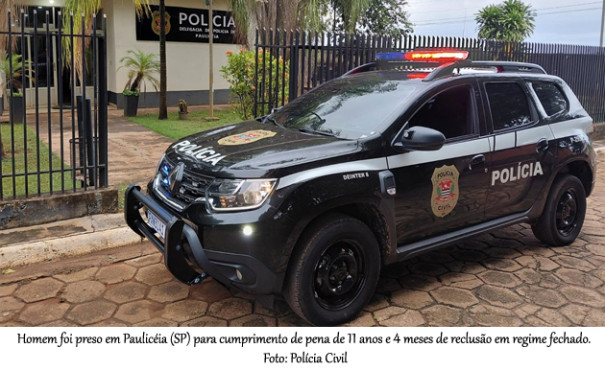 Homem condenado a 11 anos por crimes sexuais é capturado em Paulicéia