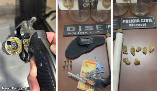 Polícia Civil desarticula ponto de tráfico próximo a escola e apreende arma em Tupã