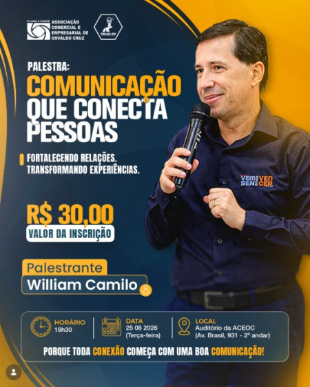 ACEOC realiza  palestra âComunicaÃ§Ã£o que Conecta Pessoasâ